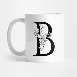 Letter B Monogram - Floral Initial Mug